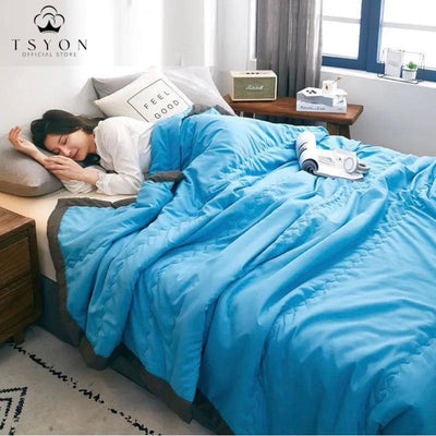 COTTON BLANKET QUILT SOFT COMFORTER KING SIZES 200*230cm WASHABLED COTTON QUILT SELIMUT SINGLE SIZE