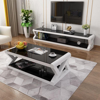 Simple Modern Coffee Table Living Room Simple Tempered Glass Tea Table Small Household Tea Table