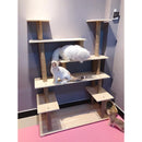 Cat Condo Solid Wood Cat Climbing Frame New Big Cat Nest Shelf Springboard Solid Wood Tangled Hemp