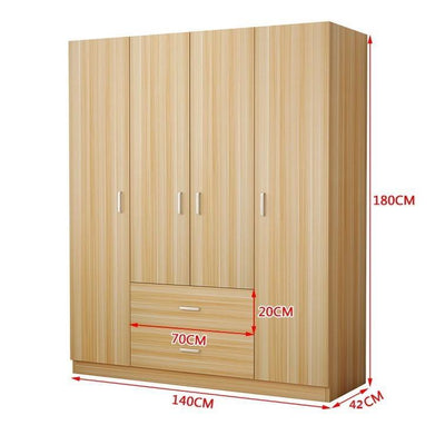 Wardrobe Simple Modern Self-assembly Storage Dormitory Board Wooden Children's Cabinet Bedroom with