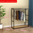 Frame Clothing Shop Display New Home Iron Double-decker Display Cabinet Floor Clothes Shelf Hanger