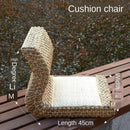 Rattan-made Low Balcony Bench Sofa Straw-made Household Seat Pier Small Round Stool Tatami Chair