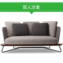 Nordic Outdoor Rattan Sofa Combination Living Room Courtyard Leisure Chair Outdoor Rattan Sofa