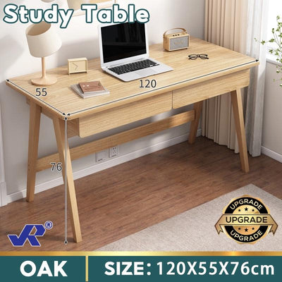 JR Solid Wood Study Table With Drawer Home Computer Table Simple Writing Study Desk