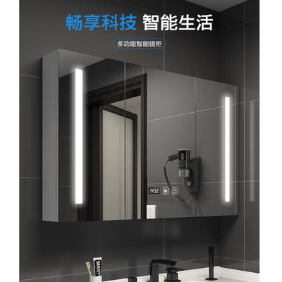 Bathroom Intelligent Mirror Cabinet Wall Mounted Toilet Demister Mirror with Shelf Storage