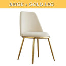 DF Nordic Dining Chair Gold Dining Chair Leather Leisure Chair Hotel Chair