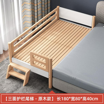 Baby Bed Widened Bedside Solid Wood Children's Crib Stitching Big Bed Children's Single Bed