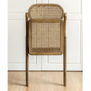 GC Rattan Chair Foldable Portable Chair Solid Wood Dining Chair Old Rattan Woven Modern Household