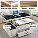 Foldable Dining Table Marble Table Top Small Apartment Home Retractable Coffee Table Folding Table