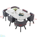 Nordic 1 Table And 6 Chairs Marble Dining Table Combination Home/ Small Apartment Office Conference