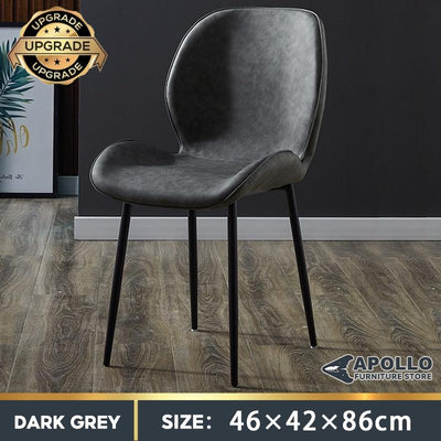 APOLLO PU Leather Dining Chair / Waterproof Designer Dining Chair / Wear-resistan Luxury Soft