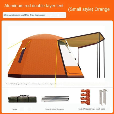 Adventure Camel Outdoor Full-automatic Thickened Rainstorm-proof Camping Aluminum Rod 3-4-person