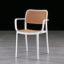 Plastic chair rattan chair household dining chair Nordic stackable armchair