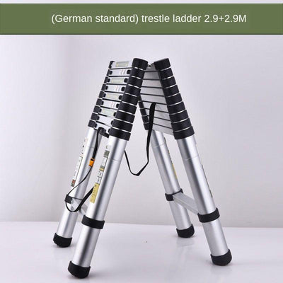 4-meter Retractable Telescopic Climbing Anti-skid Ladder Straighten Portable Sub-ladder 5-meter