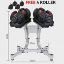 Zero Adjustable Dumbbell Home Gym Fitness Equipment (24kg/ 40kg)