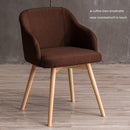 Nordic Fabric Negotiation Leisure Solid Wood Coffee Restaurant Computer Stool Home Modern Simple