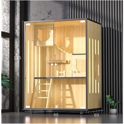 Cat Villa Cat Cage Household Double Deck Pet House Cat Cabinet Super Large Free Space Nest Indoor