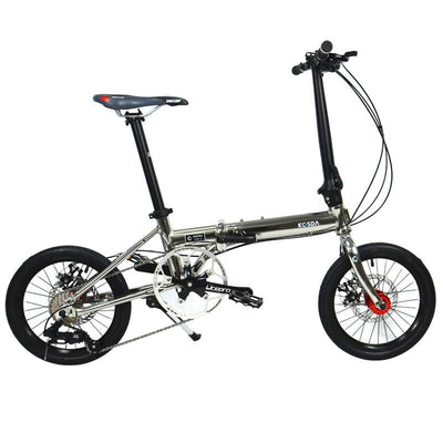 KOSDA KB1608-DZ Foldable Bicycle 16-inch LT-WOO 8-speed Variable Speed Bicycle Electroplated