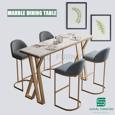 Nordic Style Marble Dining Table Home Rectangular Dining Table Simple Luxury Marble Dining Table And