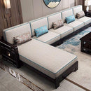 New Chinese Solid Wood Sofa Combination Zen After The Modern Minimalist Chinese Style Living Room