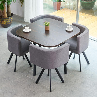 (MUWU) Simple Negotiation Stoic Table and Chair Combination 4 People Leisure Creative Reception Net