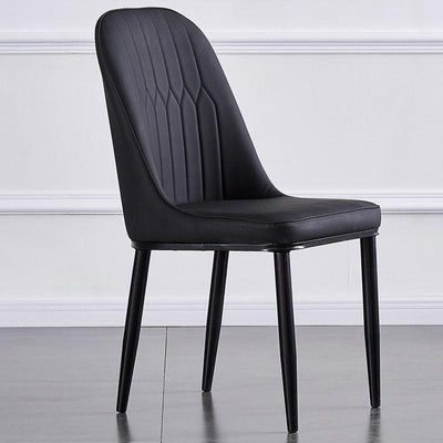 Nordic modern dining chair fashion waterproof dressing chair modern back chair PU leather dining