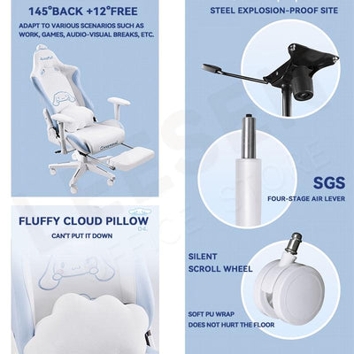 AutoFull Gaming Chair Ergonomic Computer Chair With Adjustable Armrest (134x70cm)