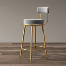 Bar Stool Home Light Luxury Backrest High Chair Nordic Iron Bar Chair