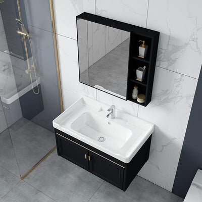 Family Small Toilet Basin Cabinet Combination Wall Mounted Ceramic Washstand Mini Balcony Simple