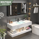 Zcm Modern Simple Bathroom Cabinet Combination Bathroom Set Bathroom Marble Wash Stand Wash Basin