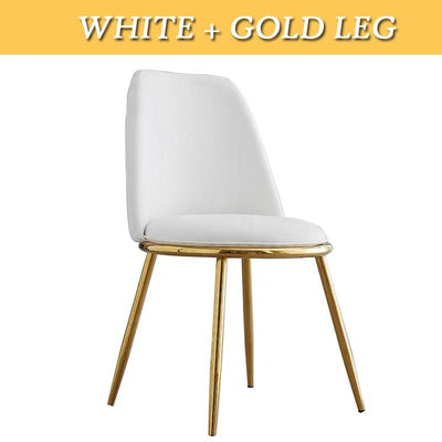 DF Nordic Dining Chair Gold Dining Chair Leather Leisure Chair Hotel Chair