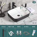 Nordic Bathroom Basin Toilet Round Square Washbasin Balcony Ceramic Sink