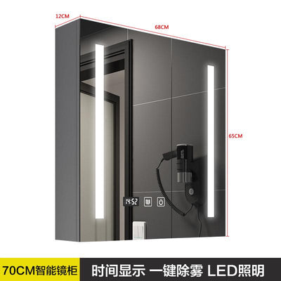 Bathroom Intelligent Mirror Cabinet Wall Mounted Toilet Demister Mirror with Shelf Storage