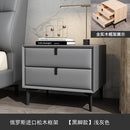 Russian Pine Simple Modern Minimalist Nordic Drawer Storage Bedside Table High-end Leather Bed