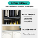 Kinbolee Solid Wood Wardrobe Multi-smell Small Wardrobe Nordic Sliding Door Wardrobe