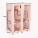 RUNPET Indoor Solid Wood Villa Cabinet Household Double Three Layer Cage Delivery Room Breeding Nest