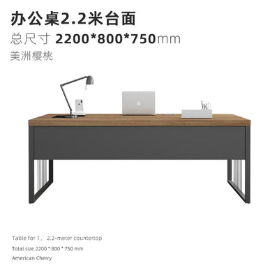 2021 Office Executive Table Simple Modern Single Computer Boss Desk Chair Combination