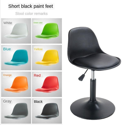 Bar Chair Bar Stool Rotary High Back Adjustable Height Fashionable Pu Cushion Dining Chair