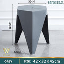 【BUY 3 GET 1 FREE】Stackable Small Stool Durable Solid Color Plastic Stool Thickened Dining Chair