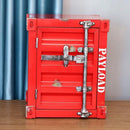 Side Table Industrial Style Container Wrought Iron Bedside Table Decorative Storage Cabinet Bedroom