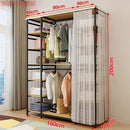 Curtain Wardrobe Bedroom Metal Hanger Thickened Iron Wood Coat Rack