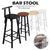 High Chair Bar Stool Minimalist Fashion Creative Steel Wood Thickened Dining Chair（70cm）