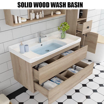 Kohler Solid Wood Wash Basin Mirror Cabinet Combination Water-Proof Hanging Bathroom Cabinet Modern