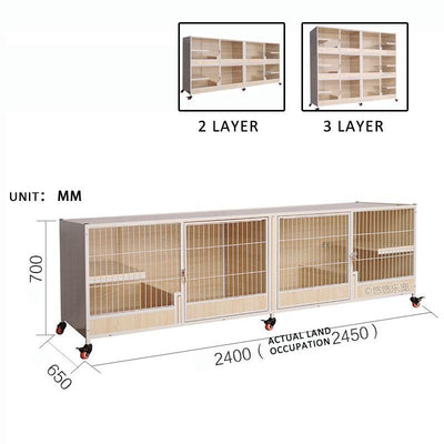 Cat Cage Solid Wood Cat Cage Three-storey Luxury Cat House Cat Villa Large Multi-storey Breeding Cat