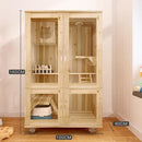 Glass Solid Home Wood Villa Luxury Three-story House Oversized Space Nest Indoor Cage Cat Cabinet