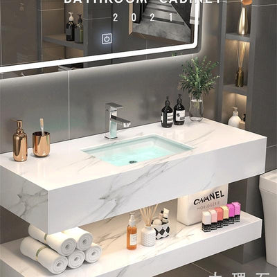 Modern Simple Bathroom Cabinet Combination Bathroom Set Bathroom Marble Wash Stand Wash Basin Wash