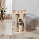 Sisal Condo Climbing Frame Cat Grabbing Board Solid Wood Tree Platform Nest Toys Cat Supplies