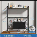 Desktop Shelf Desk Pegboard Wall Shelf Desktop With Grid Multi-layer Shelves Home Students Computer