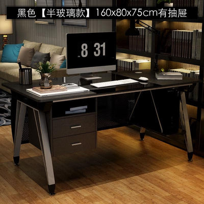 Boss desk single large class director tempered glass computer manager modern minimalist book table