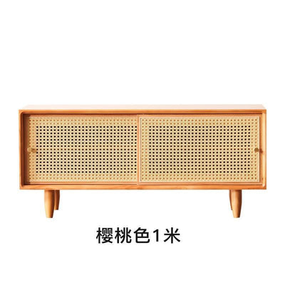 GC Shoe Rack Bench Rattan Woven Shoe Cabinet Integrated Household Doorstep Sitting Low Solid Wood